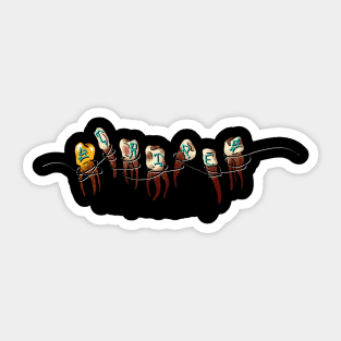 String of teeth Sticker